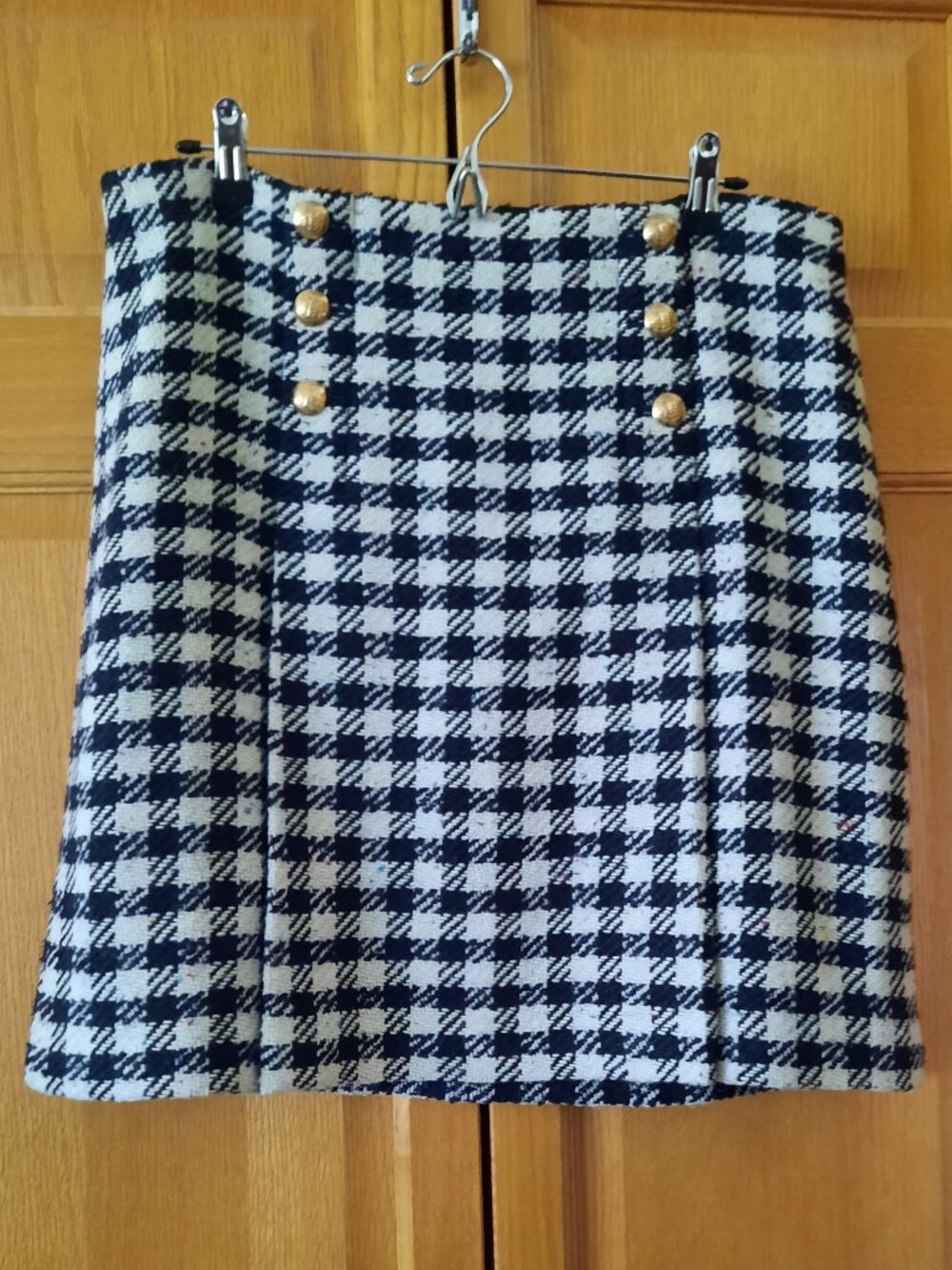 Skirt, Talbots Petites, Large Houndstooth Print